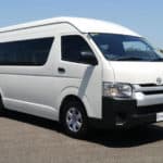 Toyota hi ace van white front 4WD Hire Cairns